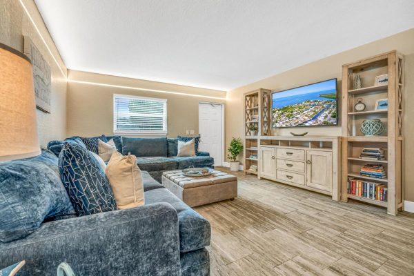 living room in stunning vacation rental